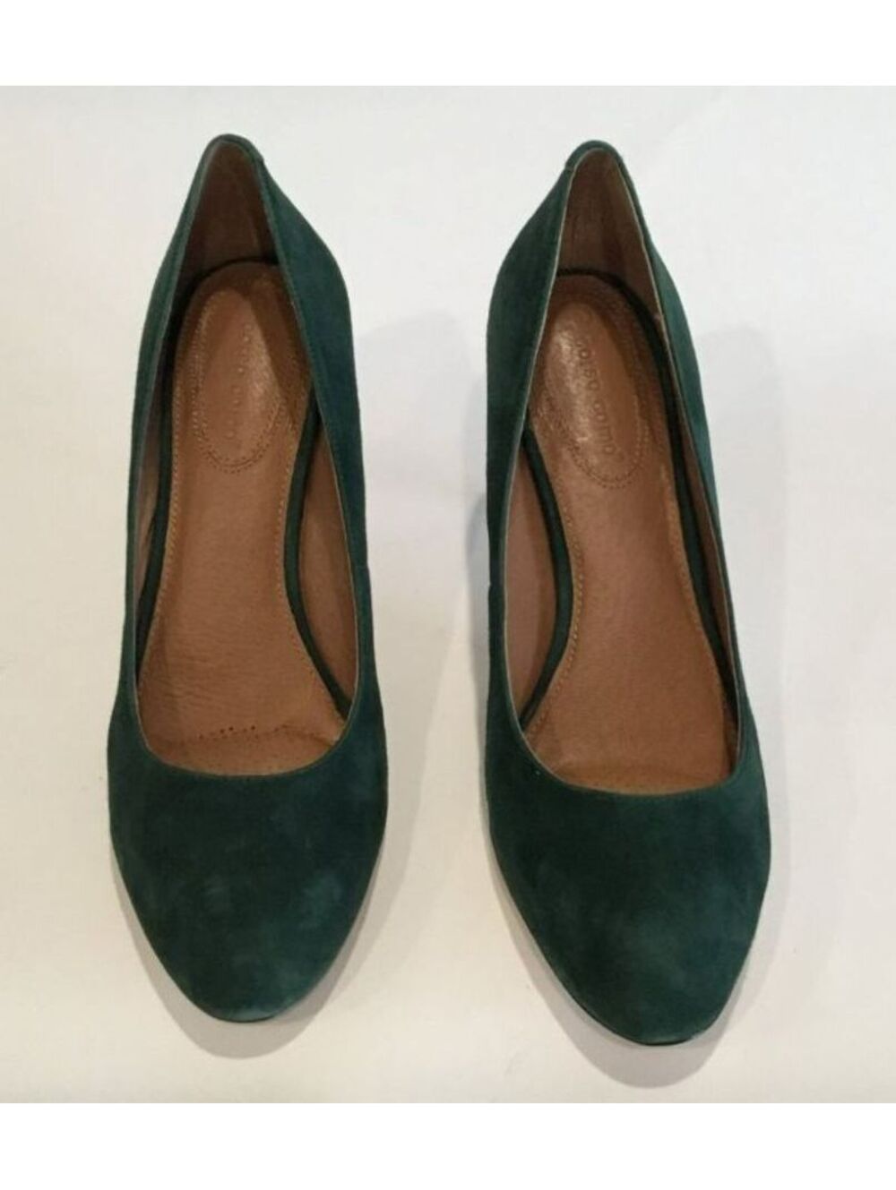 Corso Como Womens Emerald Green Suede Round Toe Pumps Size 10